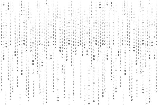 black abstract binary code