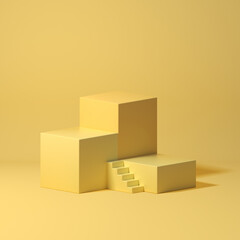 Fototapeta premium Mock up geometric shape podium for product design, 3d rendering, 3d illustration