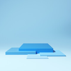 Mock up geometric shape podium for product design, 3d rendering, 3d illustration