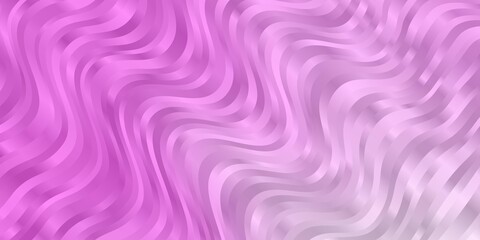 Light Pink vector template with curved lines. Brand new colorful illustration with bent lines. Best design for your ad, poster, banner.