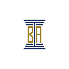 ba logo design vector icon