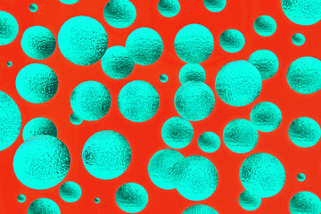3d illustration of blue balls texture background with metal gloss