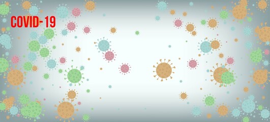 Covid-19 Quarantine nCoV Banner. Virus Protection Flat Corona Web 