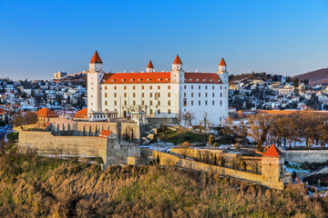 Amazing Bratislava castle over Danube river at sunset in the Bratislava old town, Slovakia © Rastislav Sedlak SK