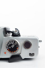 SLR film camera dial mode showing ASA 400 isolated in white background