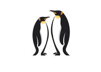 penguin bird vector logo, arctic animal symbol  © krustovin