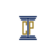 cp logo design vector icon
