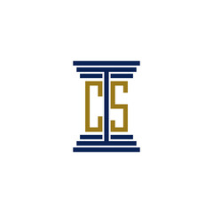 cs logo design vector icon