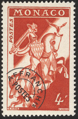 Postage stamps of the Monaco. Stamp printed in the Monaco. Stamp printed by Monaco.