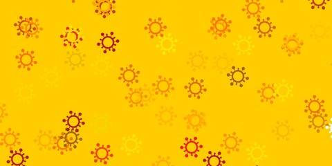 Light yellow vector template with flu signs.