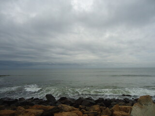 beach and rocks sri lanka