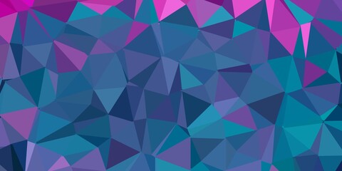 Fototapeta premium Light blue, red vector polygonal pattern.