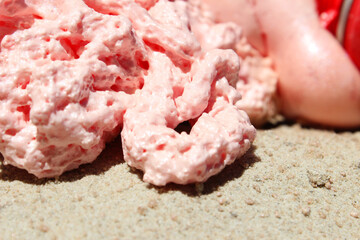 Background polyurethane foam for thermal insulation of walls.