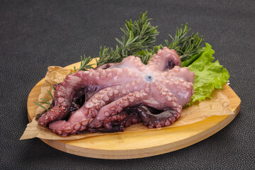Raw octopus ready for cooking