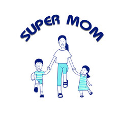 Love mom icon Happy Mother's Day vector icon illustration design