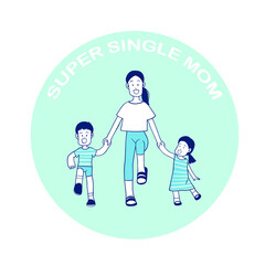 Love mom icon Happy Mother's Day vector icon illustration design