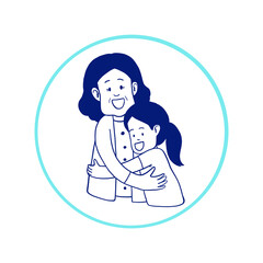 Love mom icon Happy Mother's Day vector icon illustration design