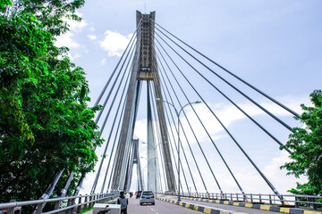 Barelang Bridge, Batam Indonesia - Nov 30, 2018, Beautiful landmark and tourist attraction palce in Batam, Barelang Bridge, Indonesia