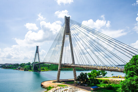 Barelang Bridge, Batam Indonesia - Nov 30, 2018, Beautiful landmark and tourist attraction palce in Batam, Barelang Bridge, Indonesia