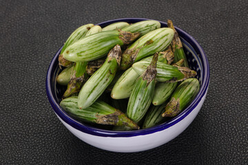 Green asian eggplant