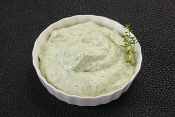 Cottage cream snack with herbs