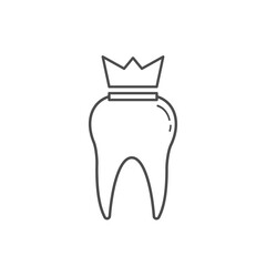 tooth icon dent smile crown logo vector