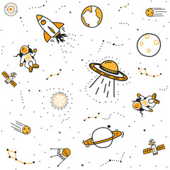 Space pattern.Vector illustration of white space texture.