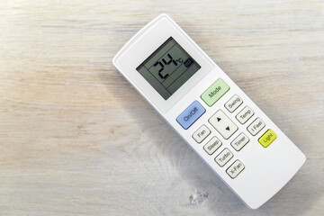 Air conditioner remote control with display