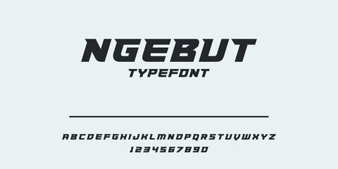 futuristic minimalist display font design, alphabet, typeface, letters and numbers, typography.