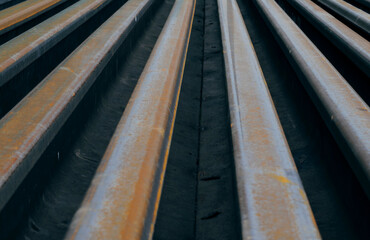 Rails in a row as a background