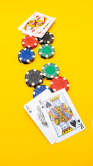 playing cards on the table