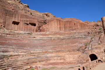 Nabataean Theater, Collosseum in Petra, Wadi Musa, Jordan