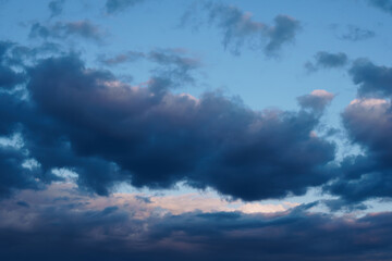 Naklejka na ściany i meble Clouds on the blue sky background
