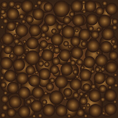 Vector background of a variety of chocolate balls