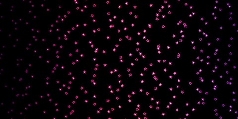 Dark Purple, Pink vector background with colorful stars. Colorful illustration with abstract gradient stars. Pattern for websites, landing pages.