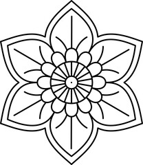 vector illustration Simple flower design Mandala Pattern Element for DIY Project