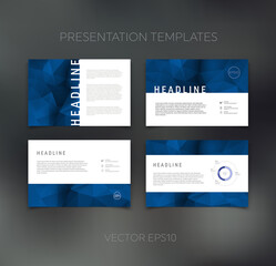 Vector presentation template, page layout, brochure, booklet, leaflet, flyer design set