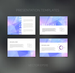 Vector presentation template, page layout, brochure, booklet, leaflet, flyer design set