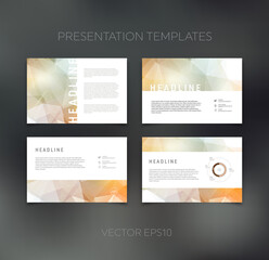 Vector presentation template, page layout, brochure, booklet, leaflet, flyer design set