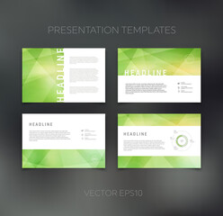 Vector presentation template, page layout, brochure, booklet, leaflet, flyer design set