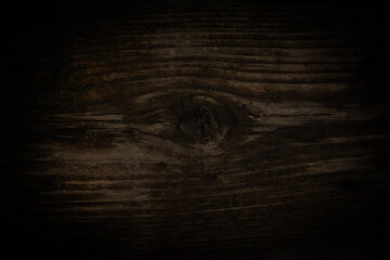 Empty dark wood background to insert. space for text..