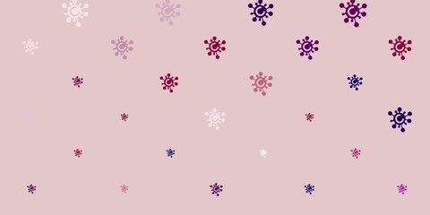 Light Pink vector texture with disease symbols.