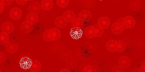 Light Red vector natural artwork with flowers.
