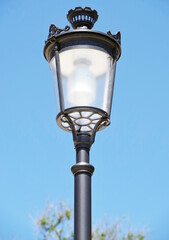 Fototapeta na wymiar street lantern on background sky