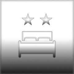 Bed and breakfast sign, two silver stars. 