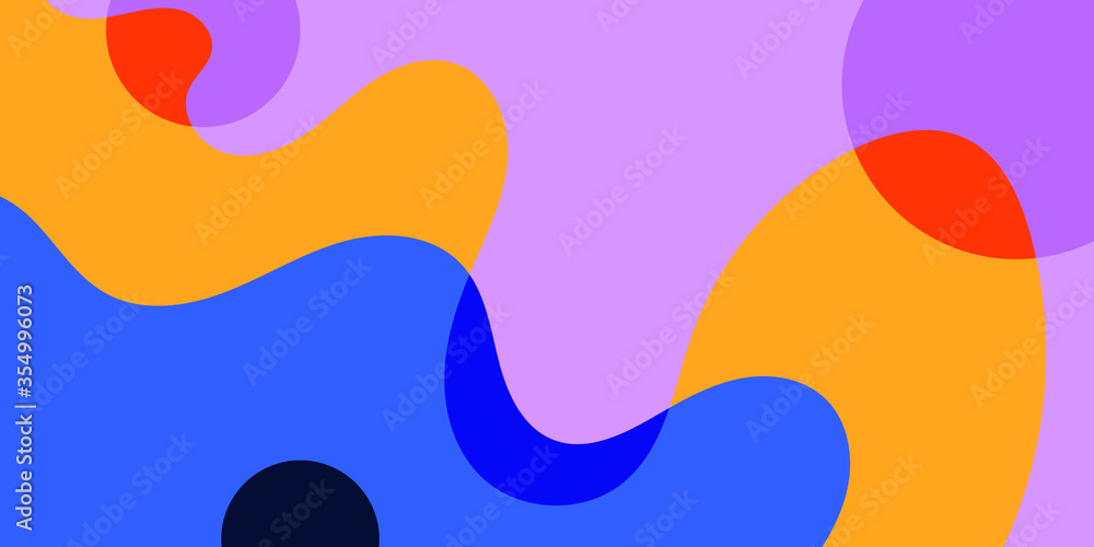 Poster abstract color fluid waves modern minimalistic flat vector background