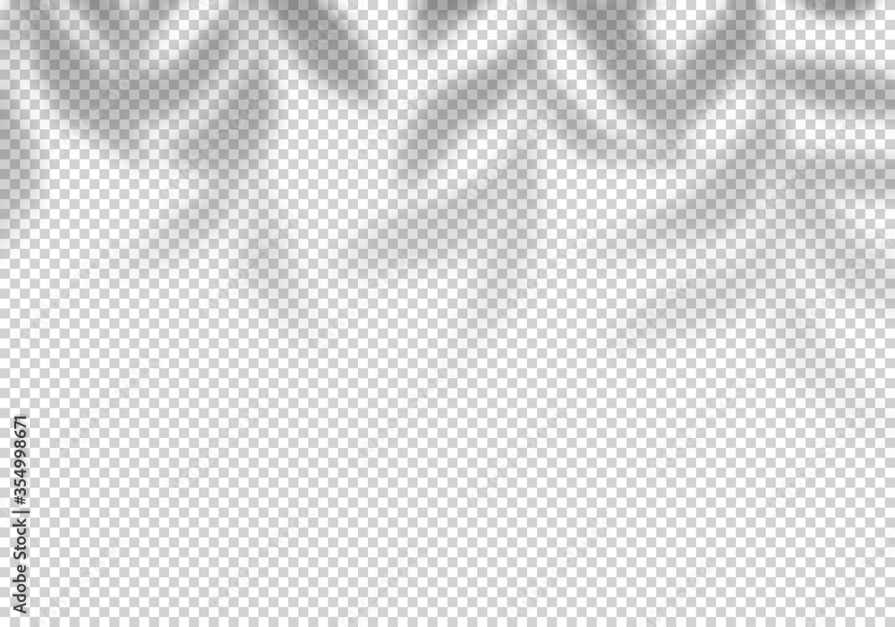 Aufkleber transparent vector shadow of branchws and leaves. decorative design element for mockups.