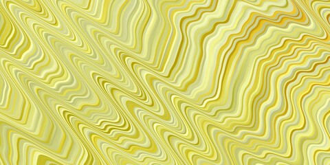 Fototapeta premium Light Green, Yellow vector background with wry lines. Illustration in abstract style with gradient curved. Best design for your posters, banners.
