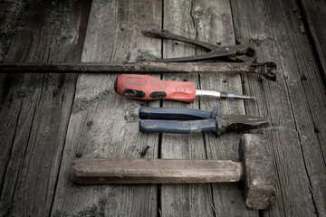 A set of tools for working in production. Building material