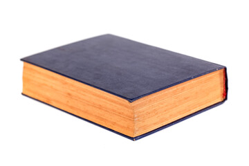 Single book isolated on white background, education